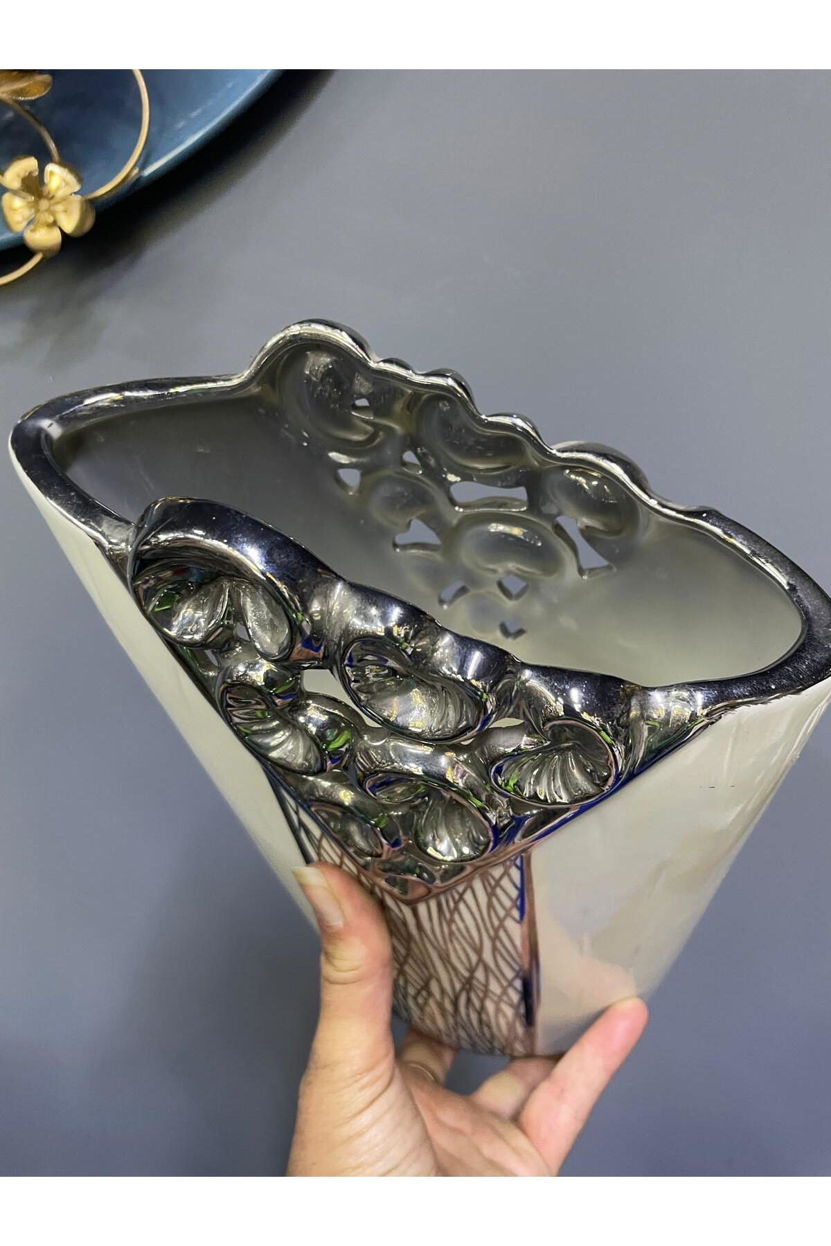 Elif Aksesuar Dekoratif Seramik Vazo