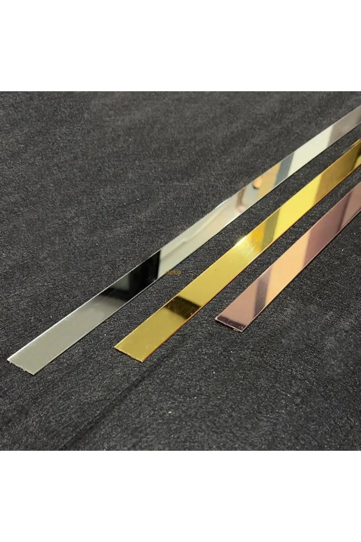 Dekoratif Şerit Ayna Pleksi Duvar Süsü 4 cm x 100cm ( Yapışkanlı 