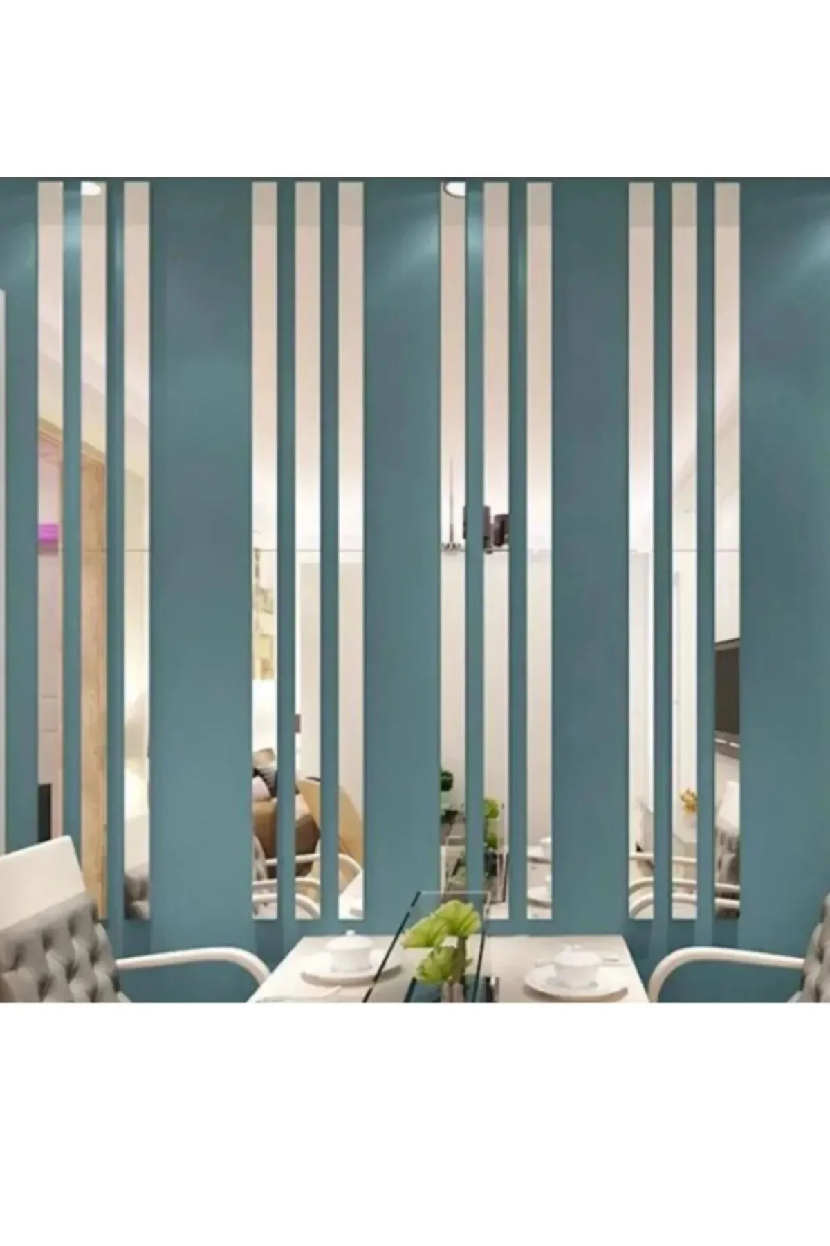 Dekoratif Şerit Ayna Pleksi Duvar Süsü 1 cm x 100cm ( Yapışkanlı 