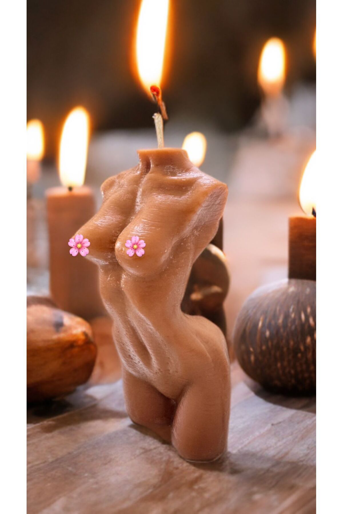 Aresmumatölyesi  Dekoratif Şık Hediyelik Kadın Mum