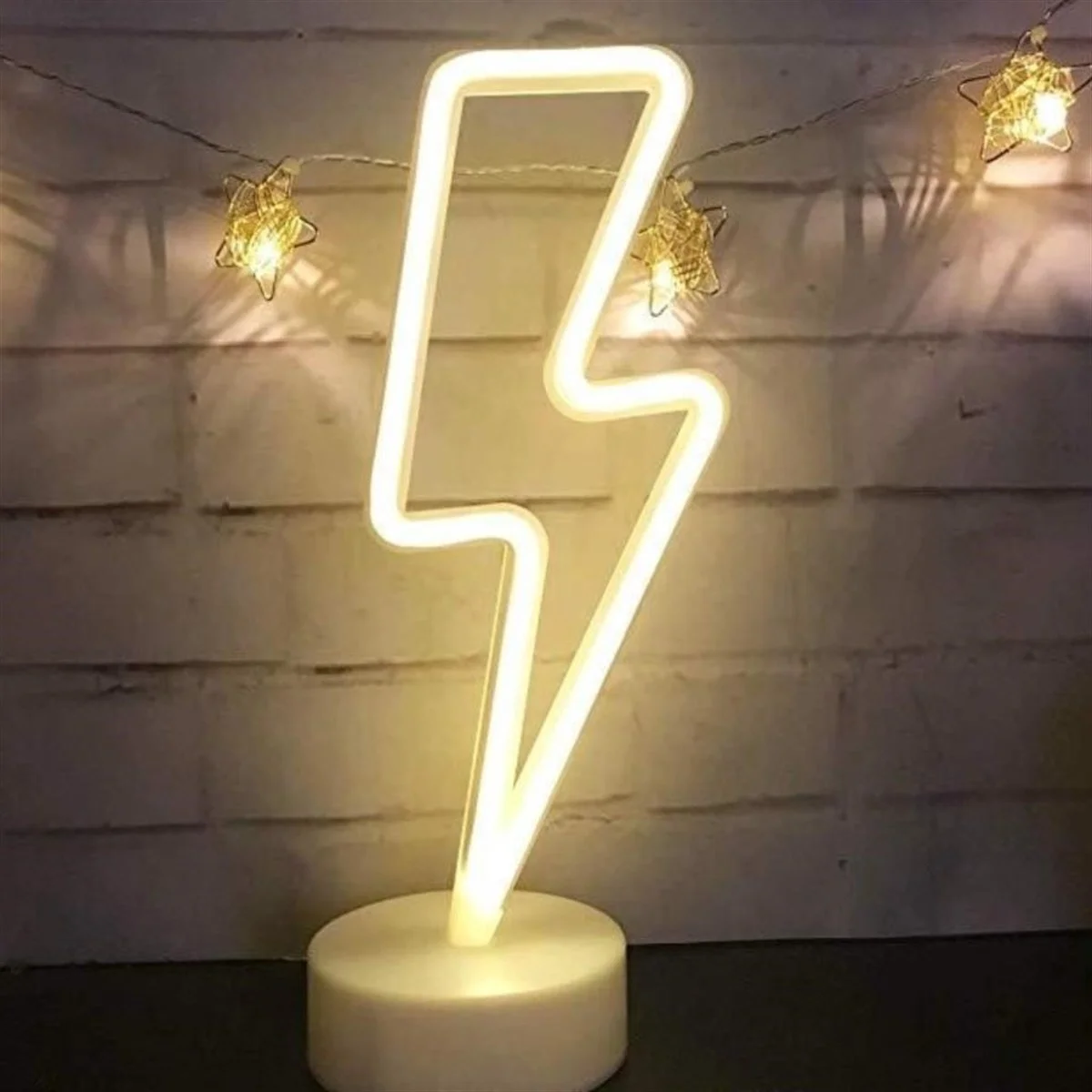 Dekoratif Şimşek Şeklinde Pilli Neon Led Lamba Süs Masa Lambası Bx40 Fiyatı, Yorumları ve Özellikleri