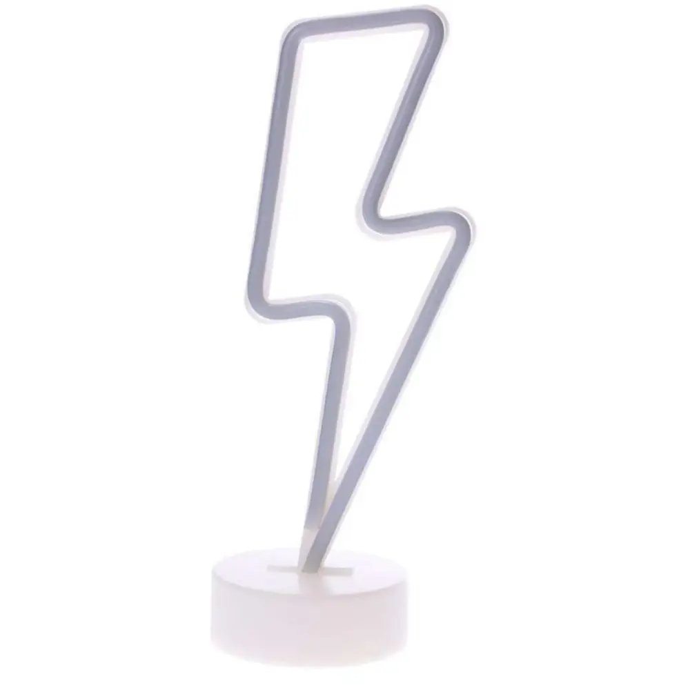 Dekoratif Şimşek Şeklinde Pilli Neon Led Lamba Süs Masa Lambası ( Dekoratif Şimşek Şeklinde Pilli Neon Led Lamba Süs Masa Lambası (