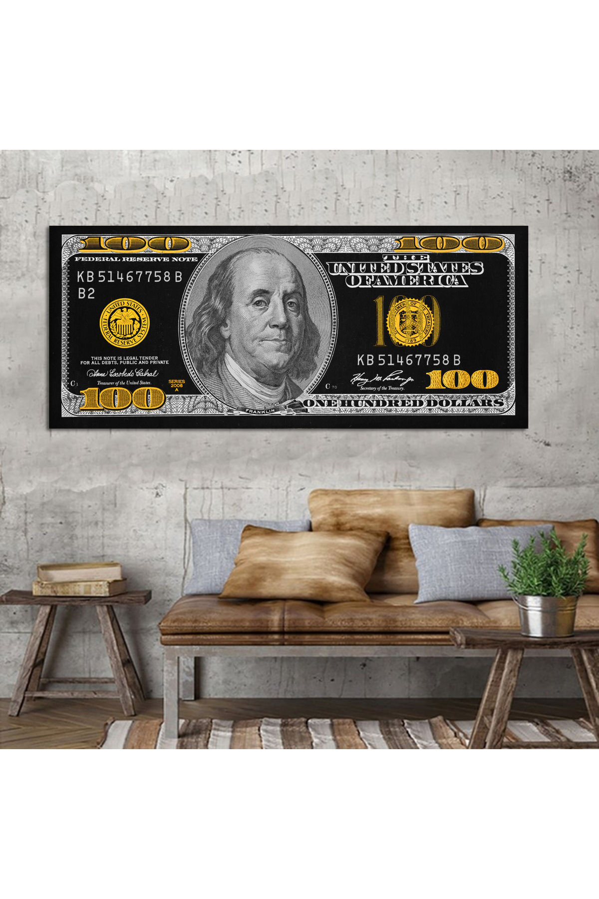 Korkmazkanvas Dekoratif Siyah Beyaz Doku Dolar Tablo Ev İş Yeri İçin Kanvas Tab