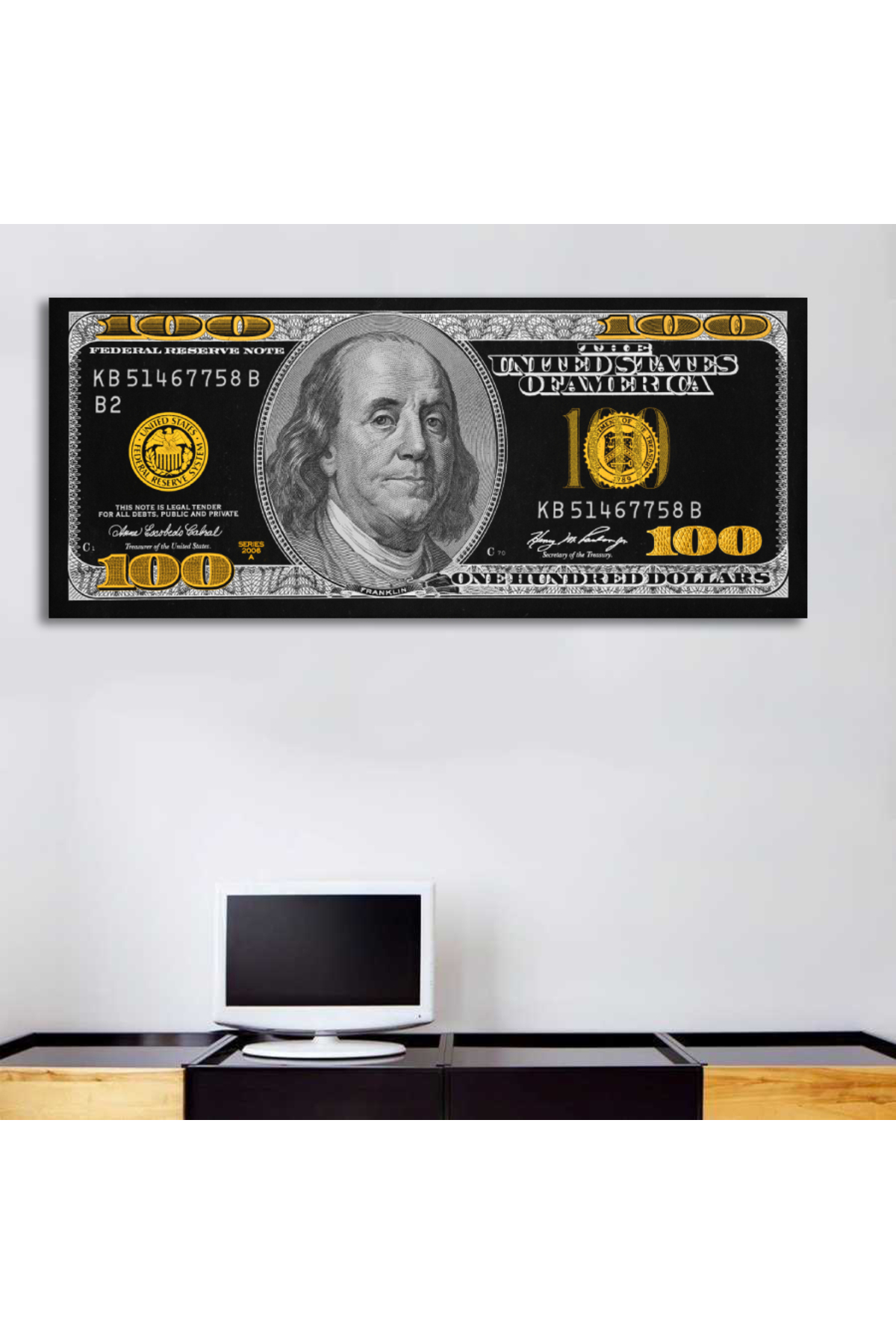 Korkmazkanvas Dekoratif Siyah Beyaz Doku Dolar Tablo Ev İş Yeri İçin Kanvas Tab