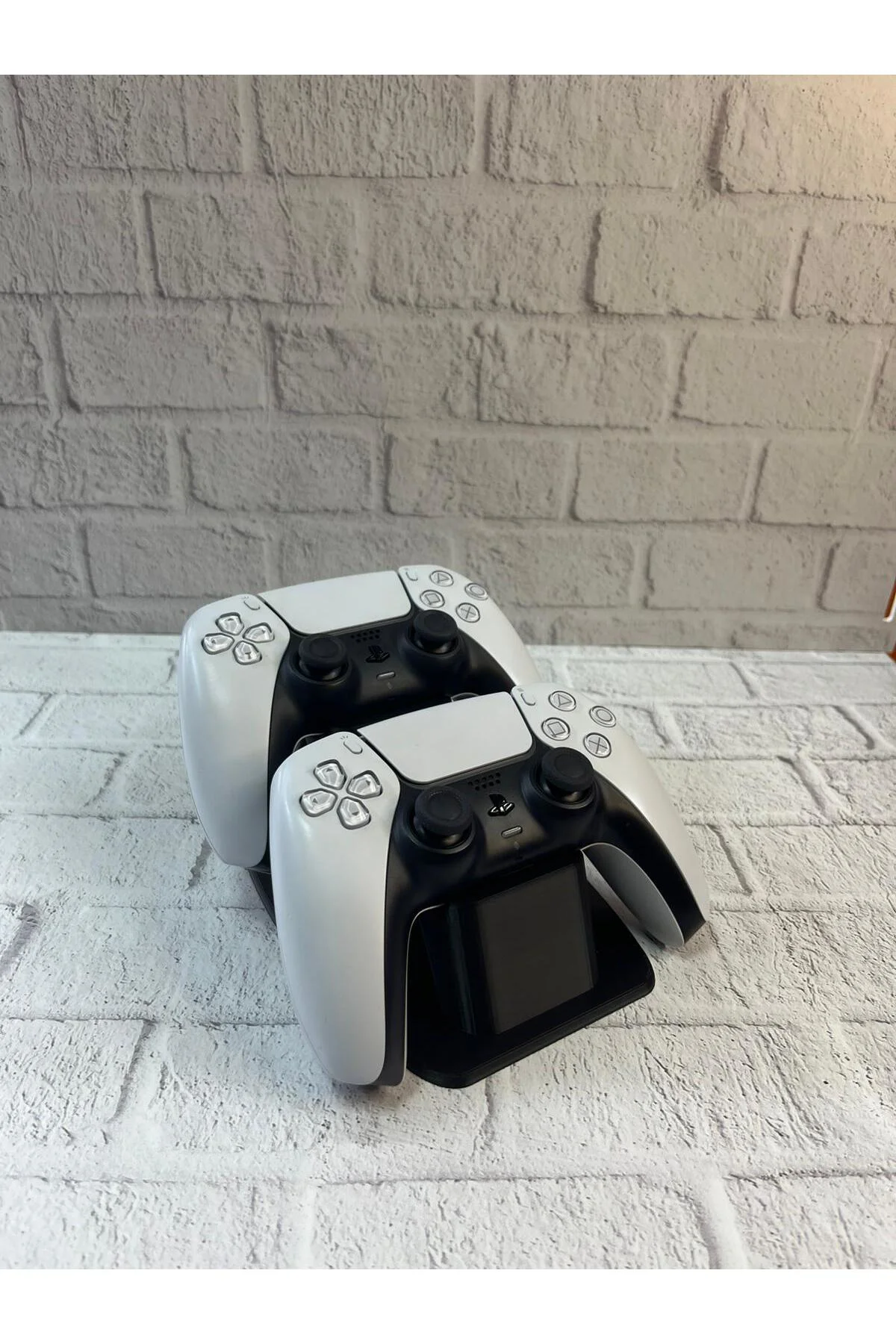 Dekoratif Siyah İkili Gamepad Standı 7x18 cm - Lisinya