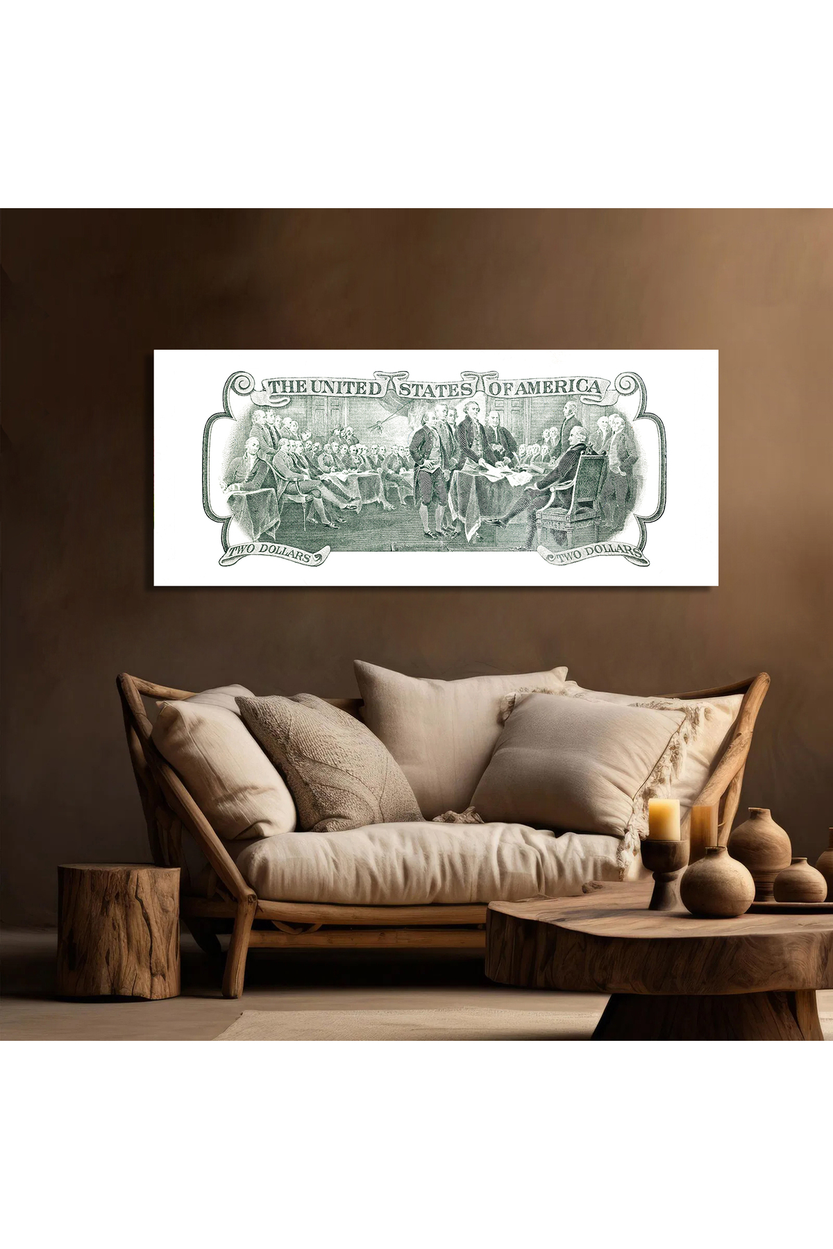 Korkmazkanvas Dekoratif Soyut Dolar Tablo