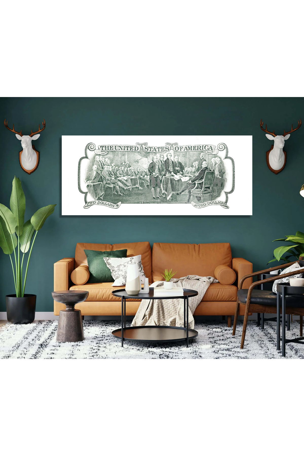 Korkmazkanvas Dekoratif Soyut Dolar Tablo