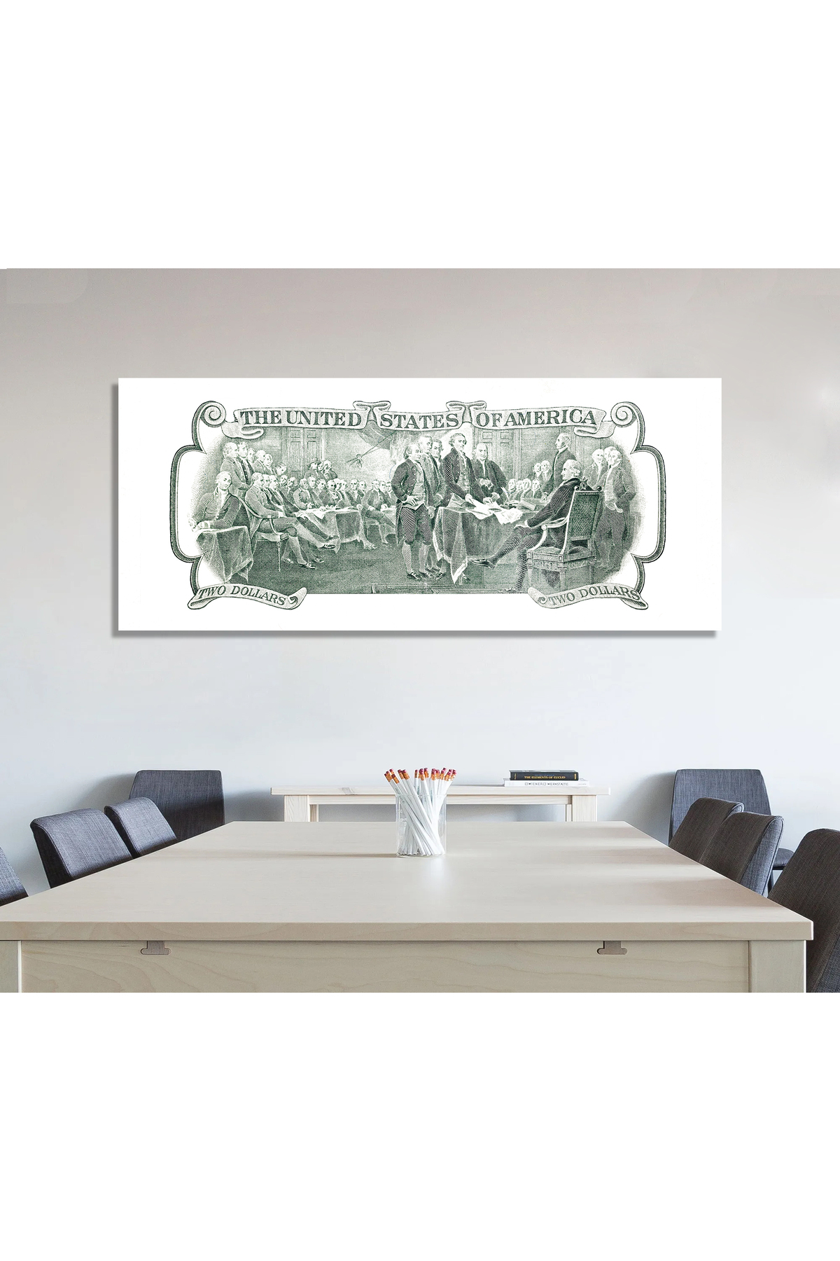 Korkmazkanvas Dekoratif Soyut Dolar Tablo