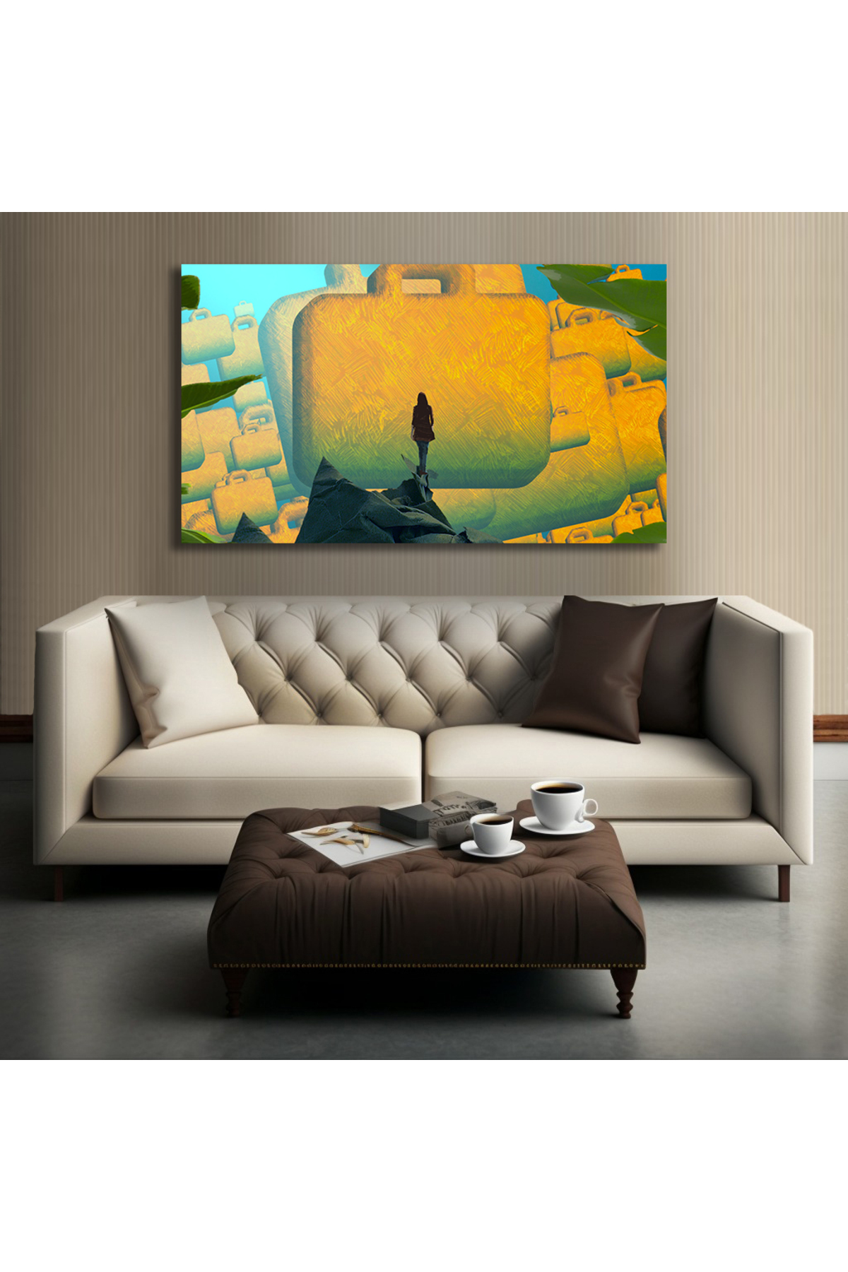 Korkmazkanvas Dekoratif Soyut Rüya Benzeri Motivasyonel Görüntü. Kanvas Tablo