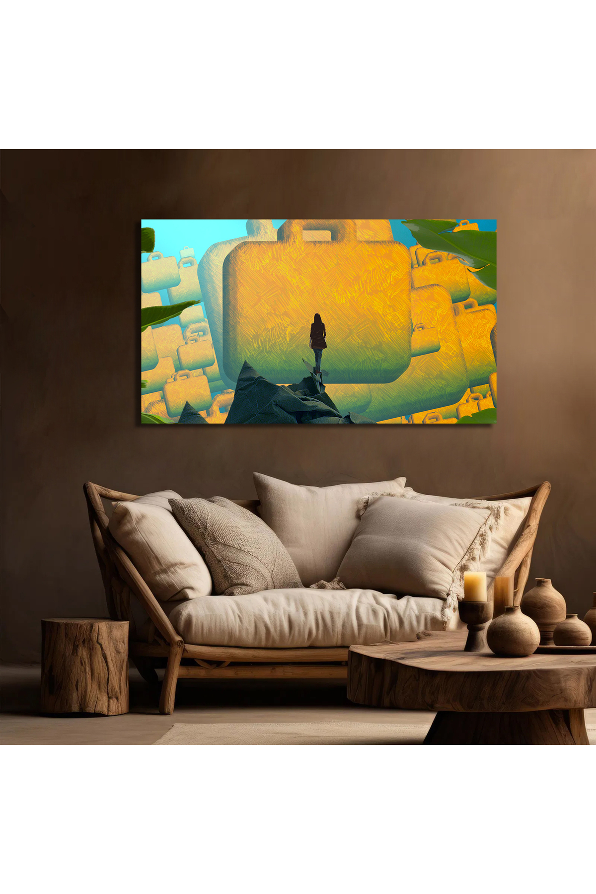 Korkmazkanvas Dekoratif Soyut Rüya Benzeri Motivasyonel Görüntü. Kanvas Tablo