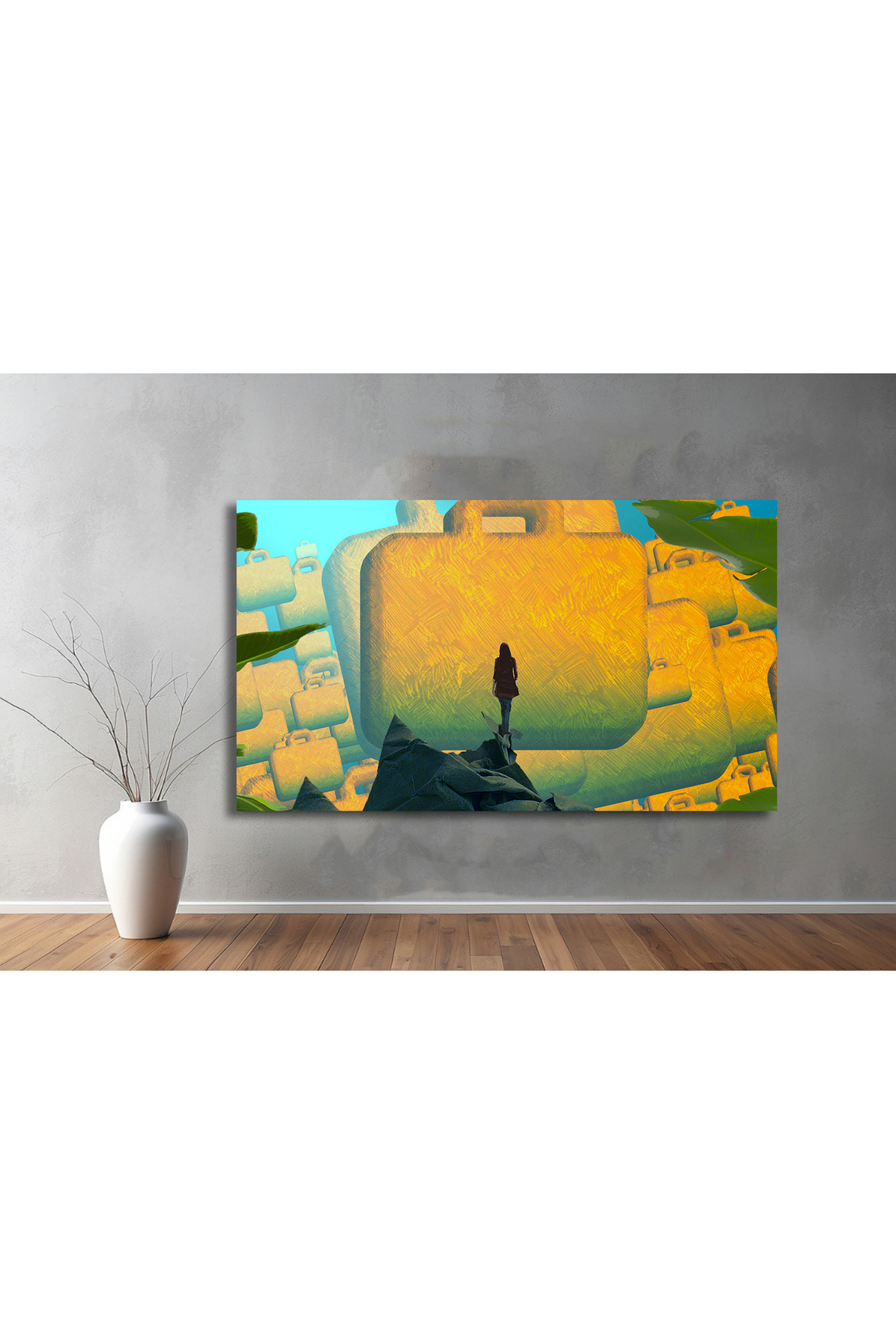 Korkmazkanvas Dekoratif Soyut Rüya Benzeri Motivasyonel Görüntü. Kanvas Tablo