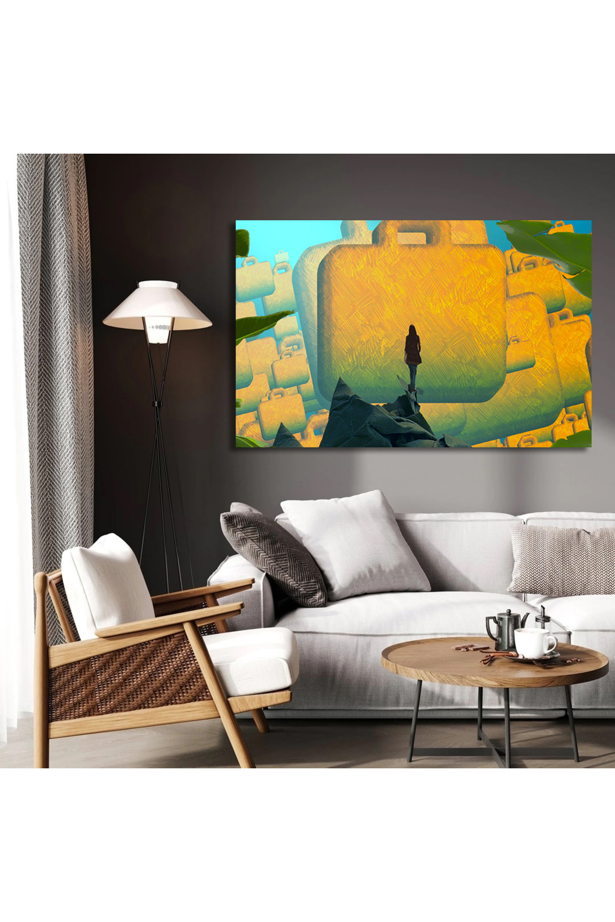 Korkmazkanvas Dekoratif Soyut Rüya Benzeri Motivasyonel Görüntü. Kanvas Tablo