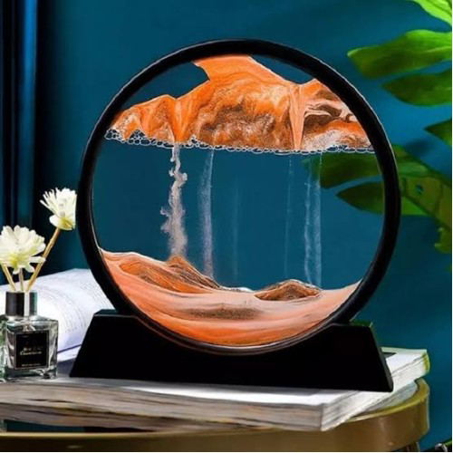 Dekoratif Sulu Kum Saati 3D Etkili 5İnç Şık Zaman Ölçer,Yuvarlak Dekoratif Sulu Kum Saati 3D Etkili 5İnç Şık Zaman Ölçer,Yuvarlak