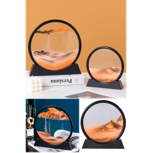 Dekoratif Sulu Kum Saati 3D Etkili 5İnç Şık Zaman Ölçer,Yuvarlak Dekoratif Sulu Kum Saati 3D Etkili 5İnç Şık Zaman Ölçer,Yuvarlak