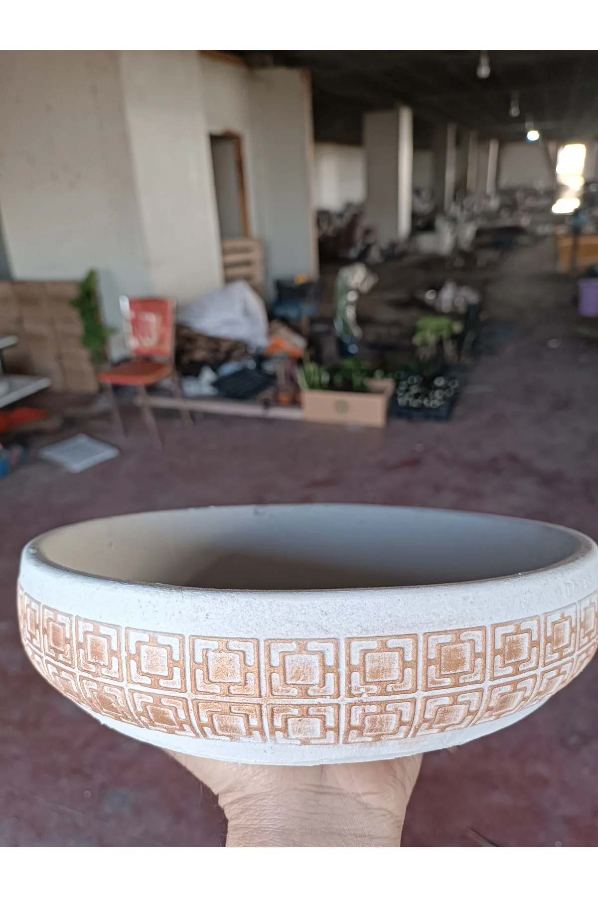 DEKORATİF TAŞ SAKSI BETON 2 NO. (ARAJMAN SAKSISI) - Görsel 3