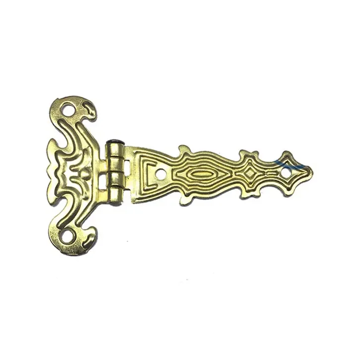 Dekoratif,  Tek Kuyruklu Menteşe - 40x68 mm, Küçük, Sarı, 1 Adet