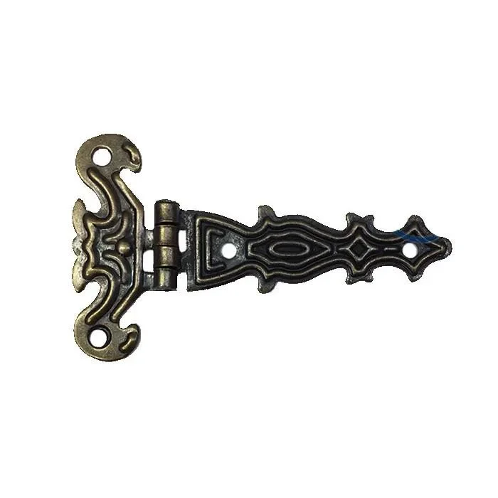Dekoratif,  Tek Kuyruklu Menteşe - 40x68 mm, Küçük, Antik, 100 Adet