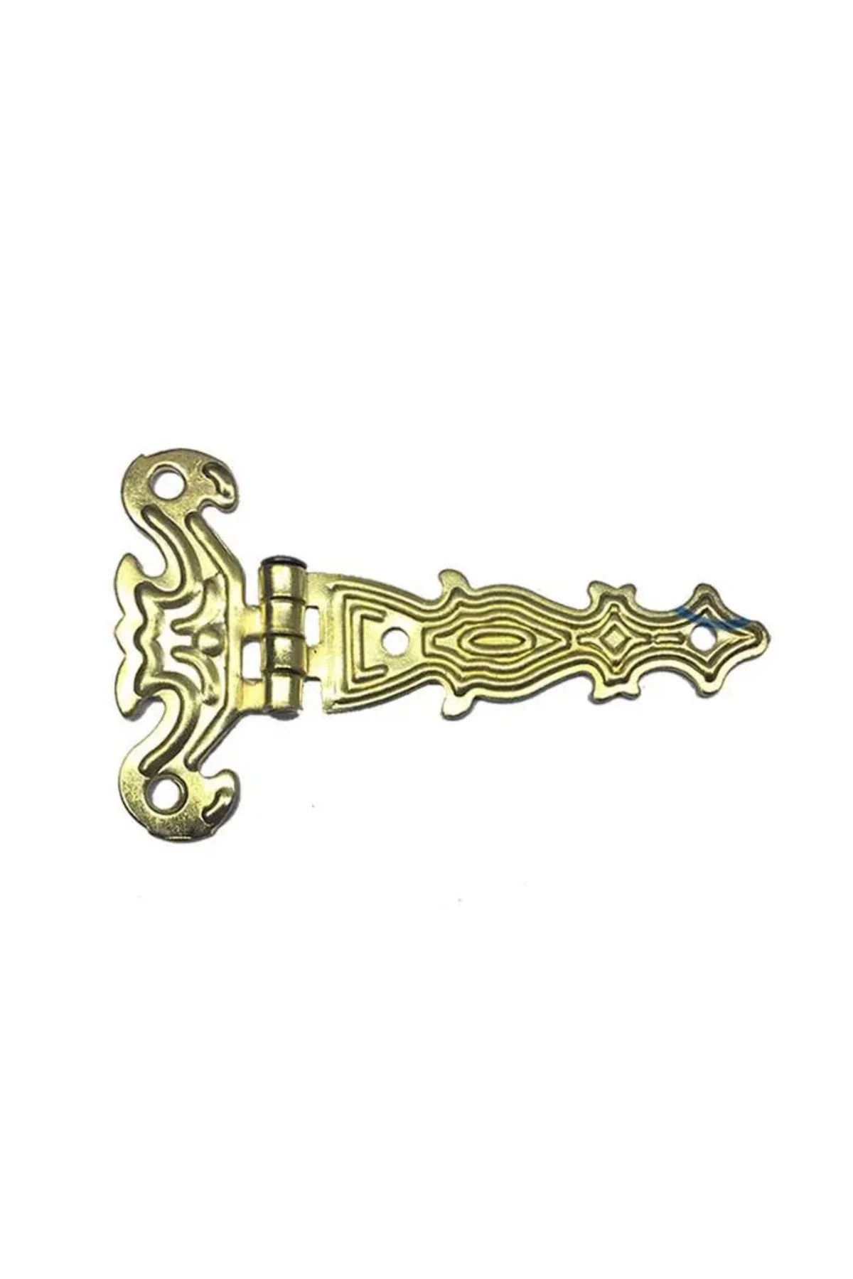 Dekoratif, Tek Kuyruklu Menteşe - 40x68 mm, Küçük, Sarı, 100 Adet