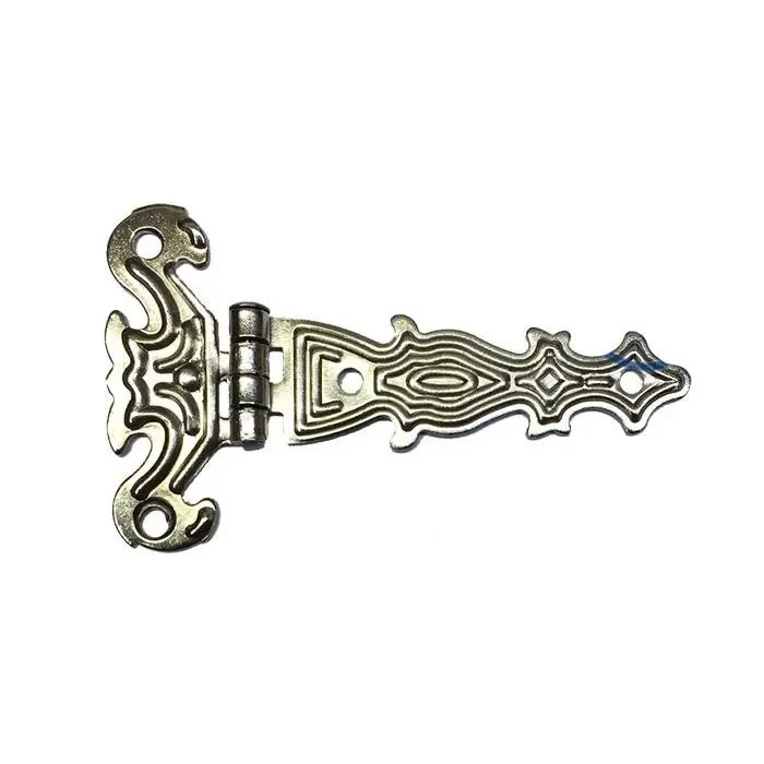 Dekoratif,  Tek Kuyruklu Menteşe - 40x68 mm, Küçük, Nikel, 1 Adet