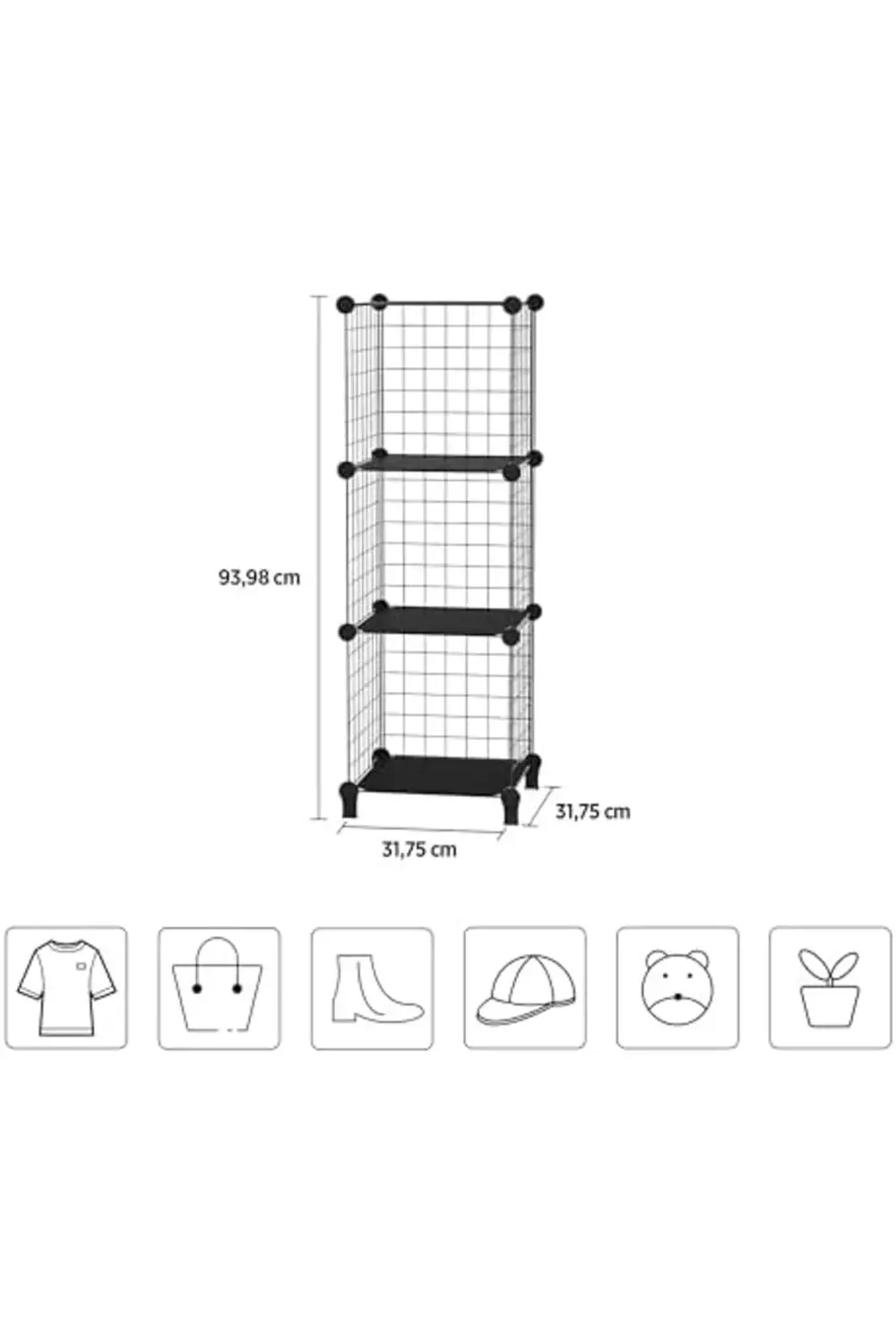 Dekoratif Tel Dolap - 3 Küp 1155328