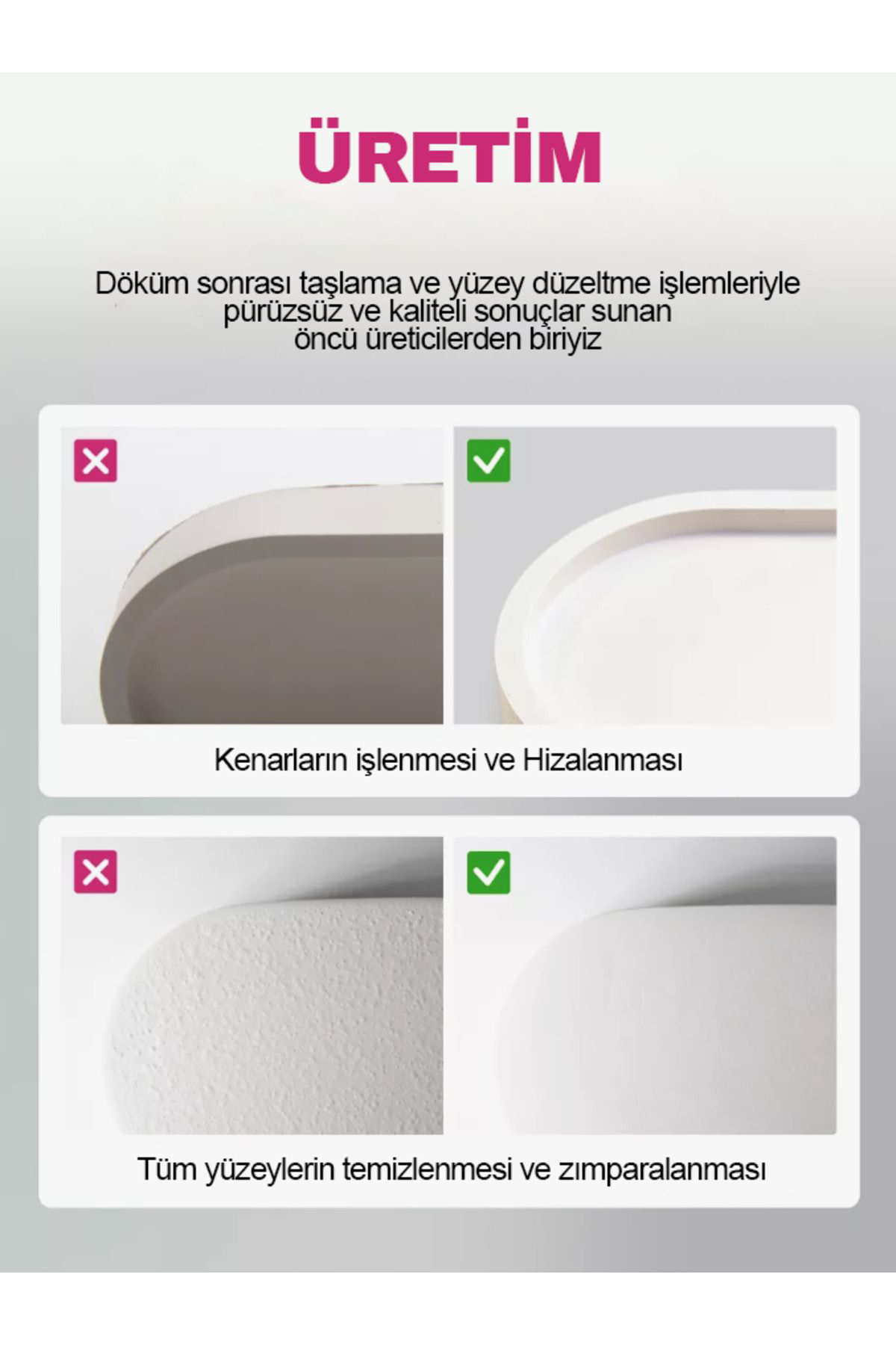 Dekoratif Tepsili Set - 4 Parça Çok Amaçlı Dekoratif Banyo Seti &