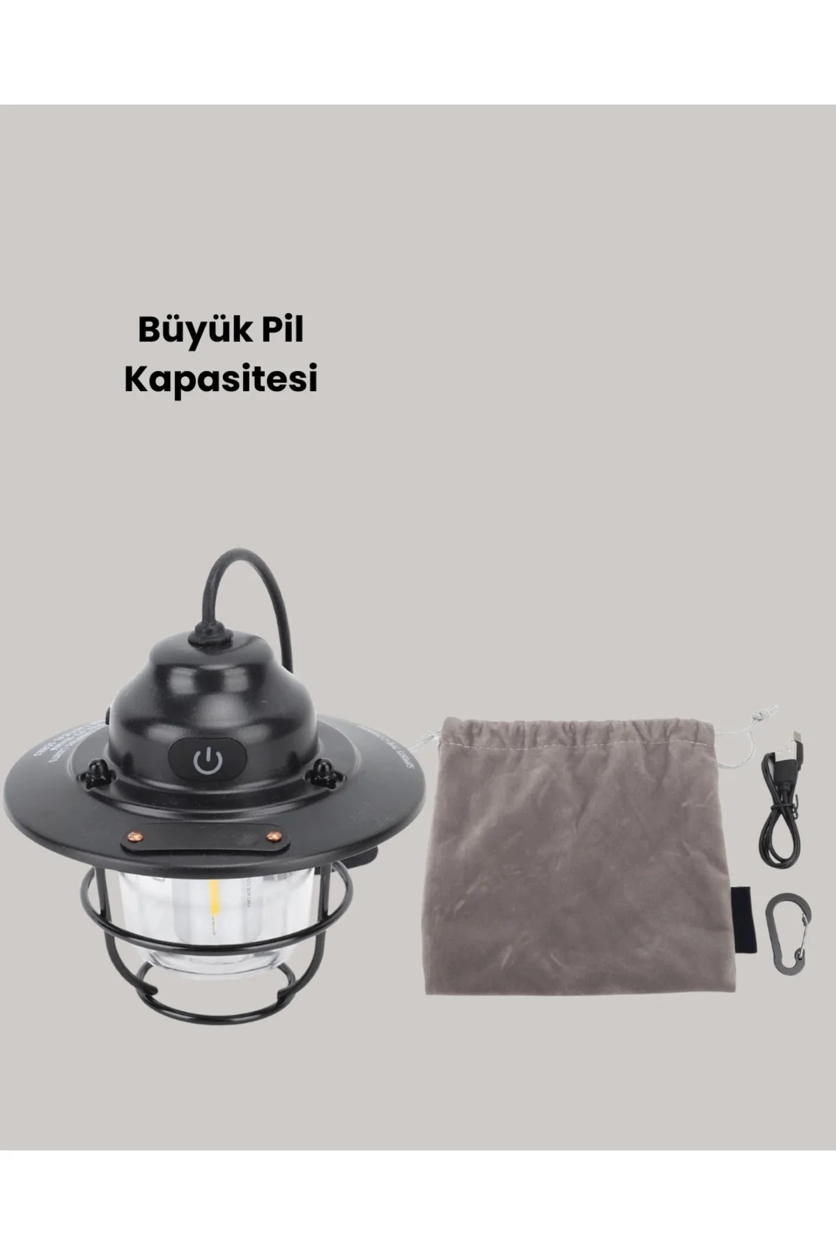 Dekoratif ve Fonksiyonel Taşınabilir Kamp Gece Lambası