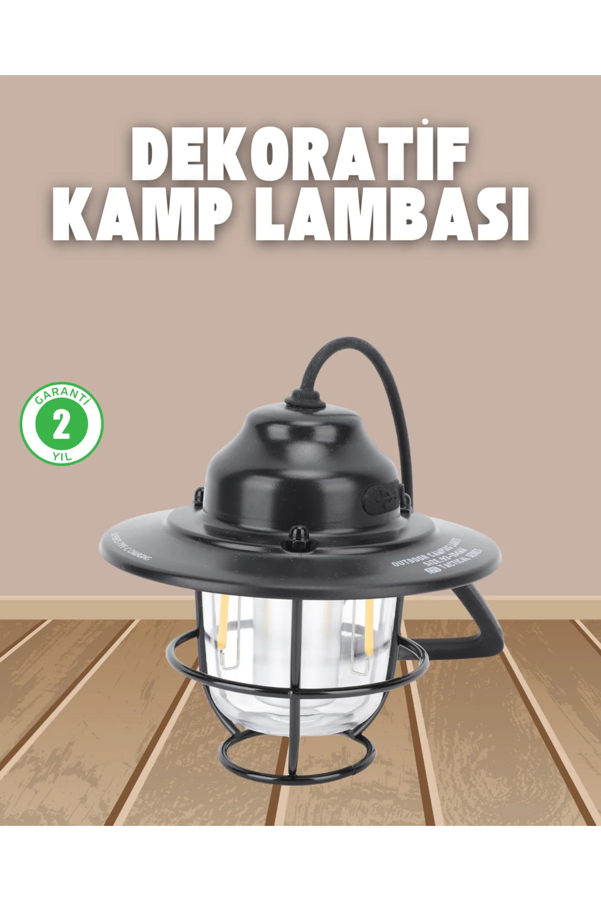 Dekoratif Ve Fonksiyonel Taşınabilir Kamp Gece Lambası