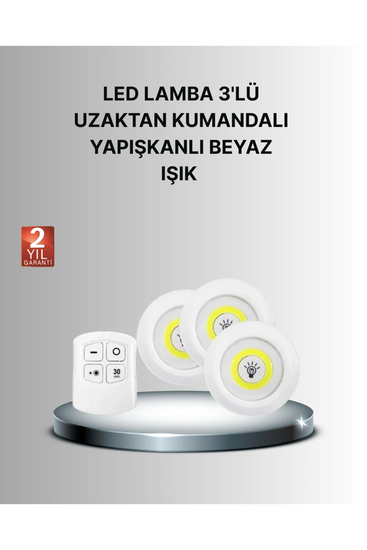 Dekoratif ve Pratik 3’lü Kumandalı Spot LED Aydınlatma