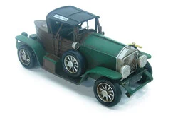 Dekoratif Vintage Metal Araba Biblo (Yeşil – Koleksiyonluk)
