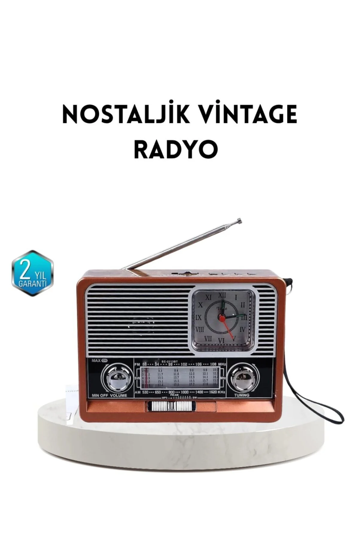 Dekoratif Vintage Radyo – Klasik Görünüm, Modern Fonksiyon Ve Uzun Ömürlü Kullanım