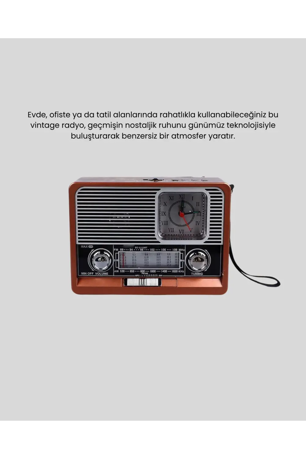 Dekoratif Vintage Radyo – Klasik Görünüm, Modern Fonksiyon ve Uzu