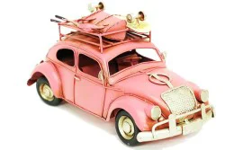 Dekoratif Vosvos Metal Araba – Pembe