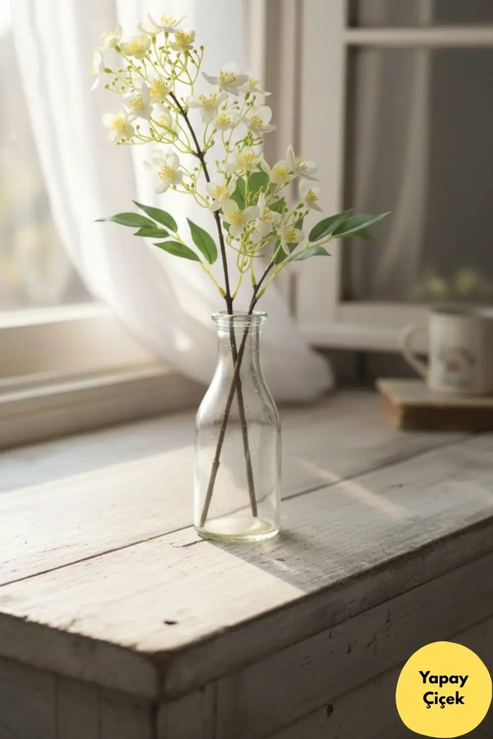 Dekoratif Yaban Dağ Çiçeği Dalı - 83 CM Uzun Boy (TEK DAL)