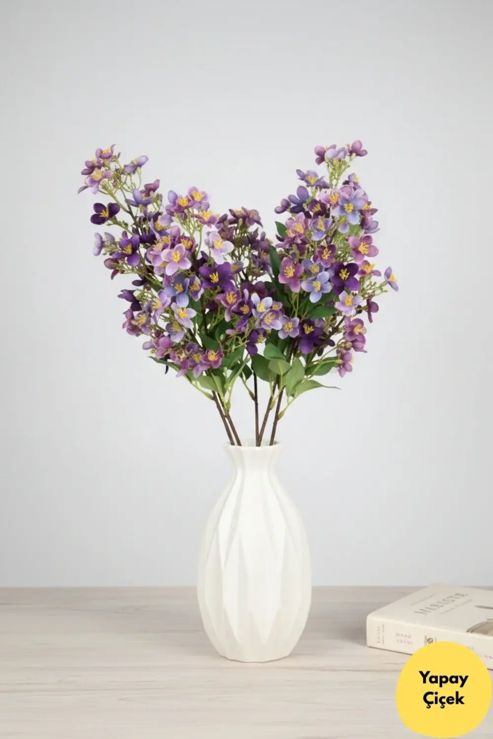 Dekoratif Yaban Dağ Çiçeği Dalı - 83 CM Uzun Boy (TEK DAL)