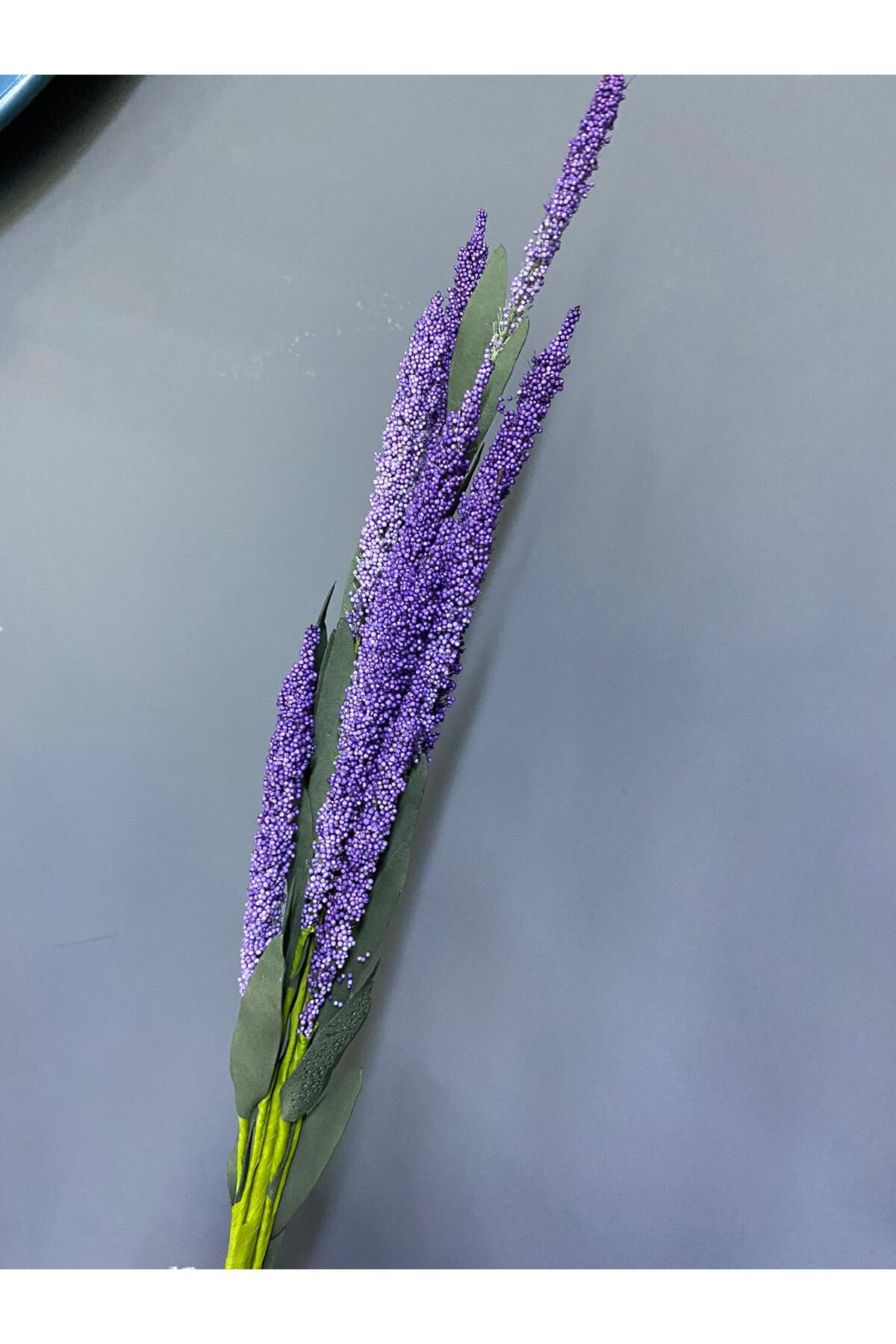 Elif Aksesuar Dekoratif Yapay Lavanta Çiçek 62 Cm Mor Renk