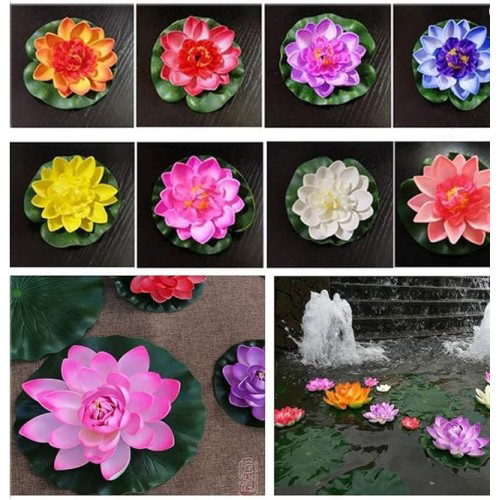 Dekoratif Yapay Lotus Çiçeği Suya Dayanıklı, Gerçekçi Tasarım, Ha