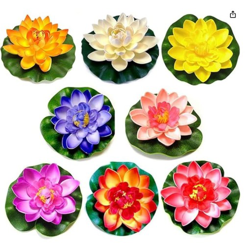 Dekoratif Yapay Lotus Çiçeği Suya Dayanıklı, Gerçekçi Tasarım, Ha