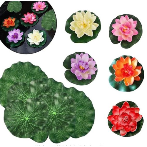 Dekoratif Yapay Lotus Çiçeği Suya Dayanıklı, Gerçekçi Tasarım, Ha