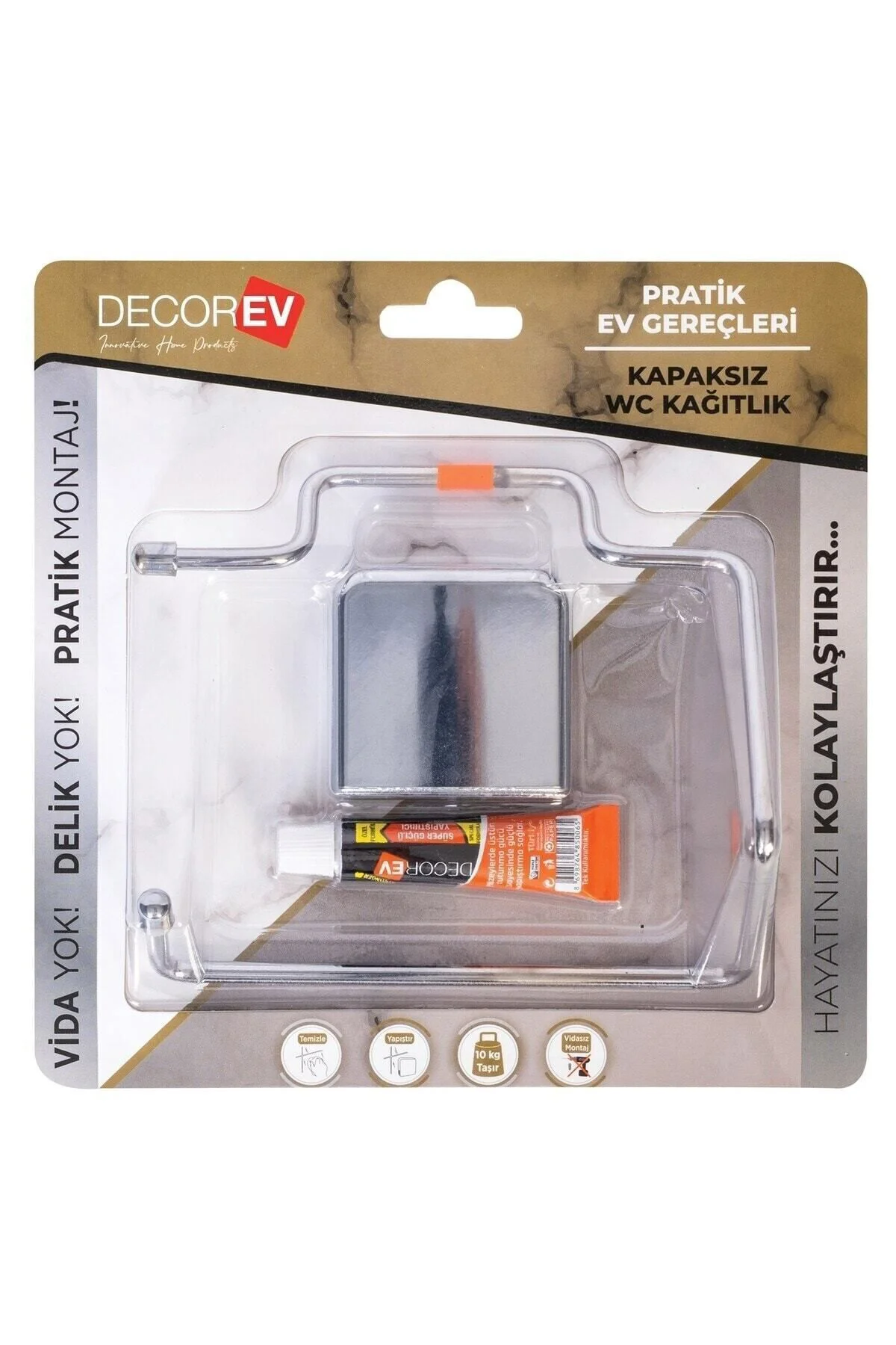 Dekoratif Yapıştırmalı Banyo Wc Kağıtlık Askı Krom Pratik Vidasız Montaj Dc-4774 Dekoratif Yapıştırmalı Banyo Wc Kağıtlık Askı Krom Pratik Vidasız Montaj Dc-4774