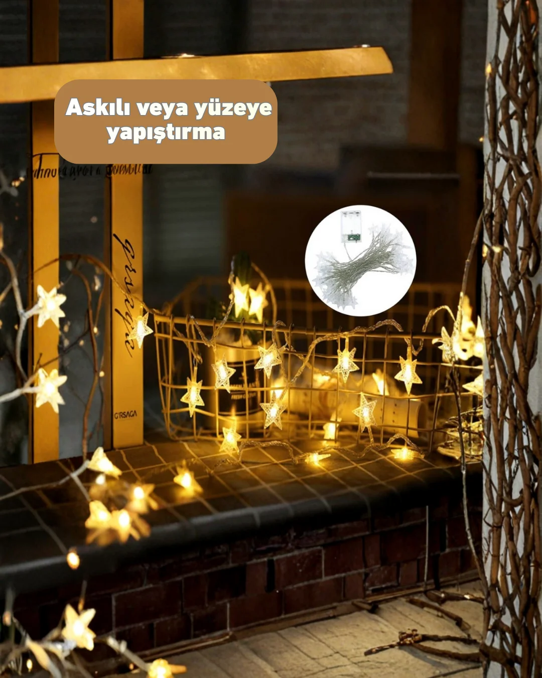 Dekoratif Yıldız Led Aydınlatma 20 Ledli 5 Metre Günışığı Yeni Nesil Dekoratif Yıldız Led Aydınlatma 20 Ledli 5 Metre Günışığı Yeni Nesil