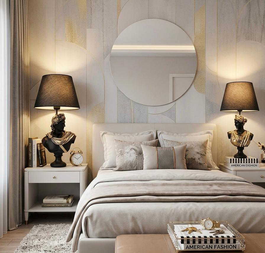 Dekoratif Yunan Tanrısı Diana Apollo 2 Li Model Abajur  Biblo