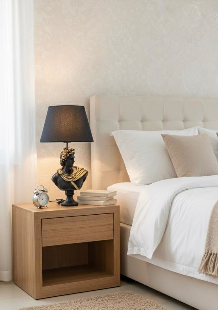 Dekoratif Yunan Tanrısı Apllo Model Abajur  Biblo