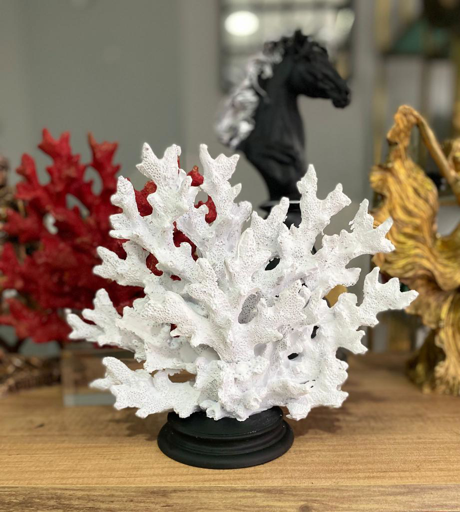 Dekotatif Şık Mercan biblo Polyester