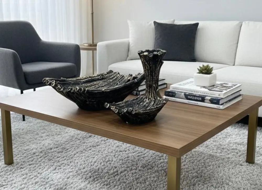 Dekratif Üçlü Slon Seti Biblo, 2 Adet Dekoratif Tabak Ve Mumluk