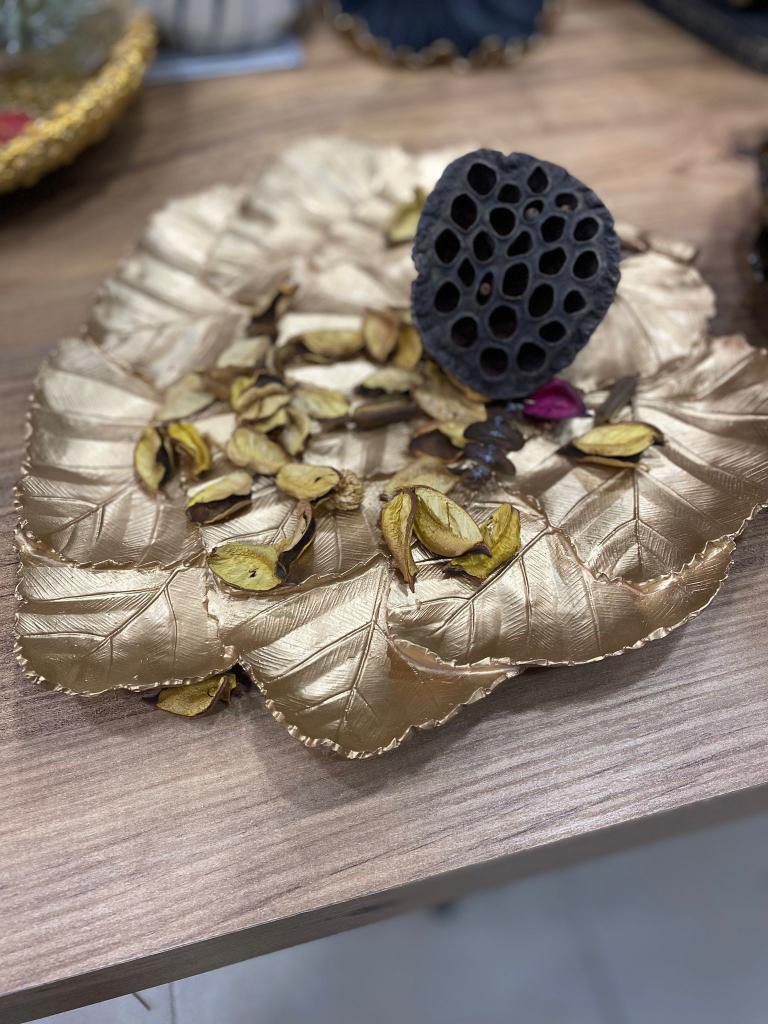 Dekrotif yaprak tabak masa sehpa üstü Dekrotif yaprak tabak masa sehpa üstü