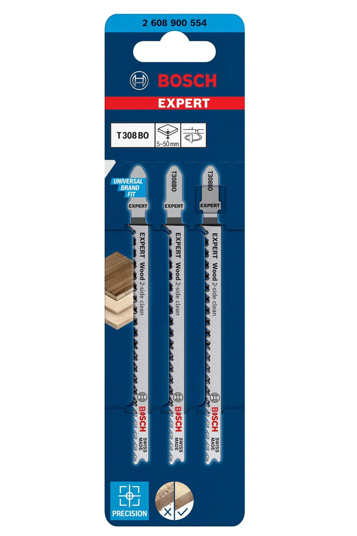 Dekupaj Testere Bıçağı Expert Ex Clean Hard W T308BF (5 Adet) - 2