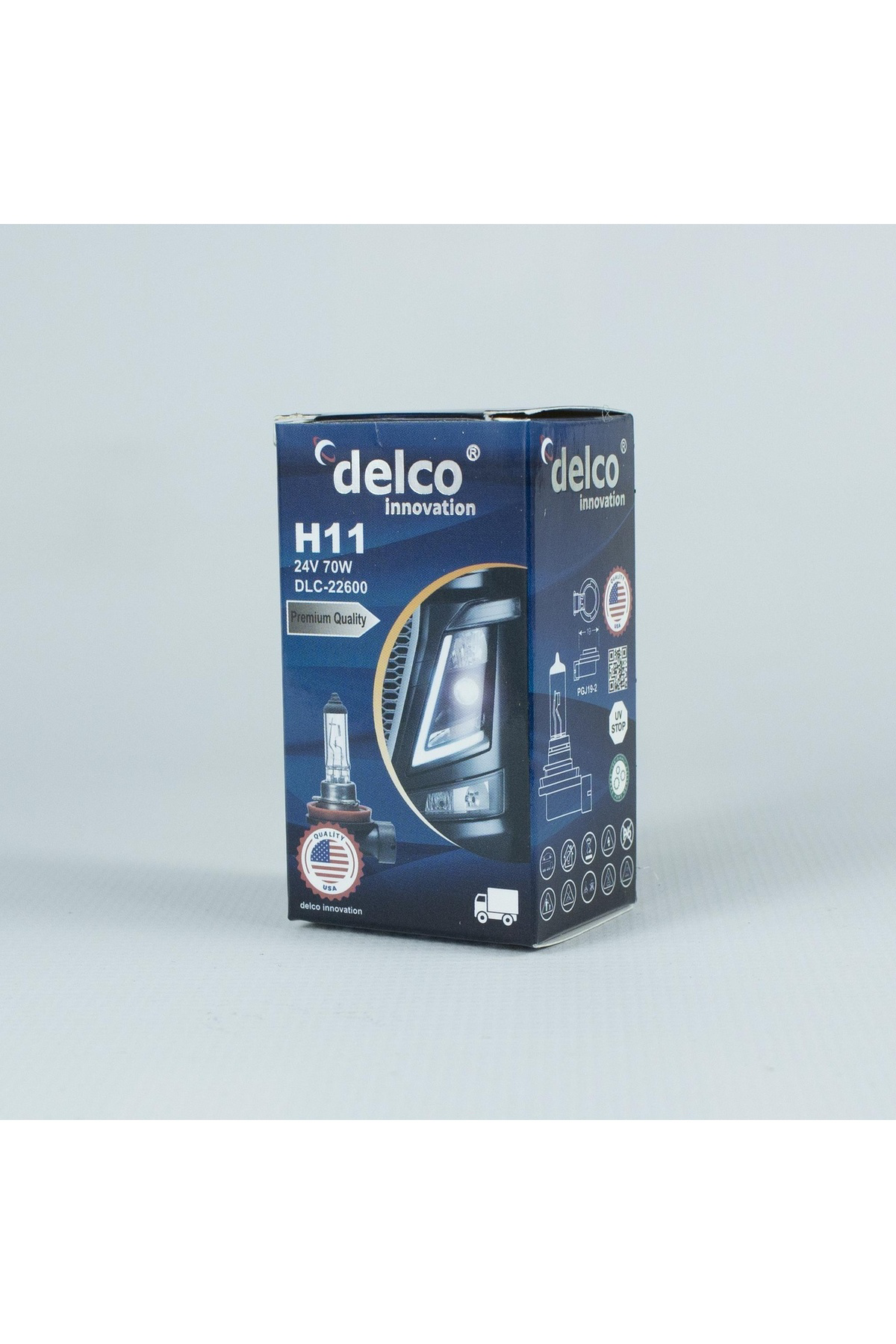 Crn Delco U.S.A H11 Halogen Ampul 24 Volt 70W Pgj19-2 10 Adet