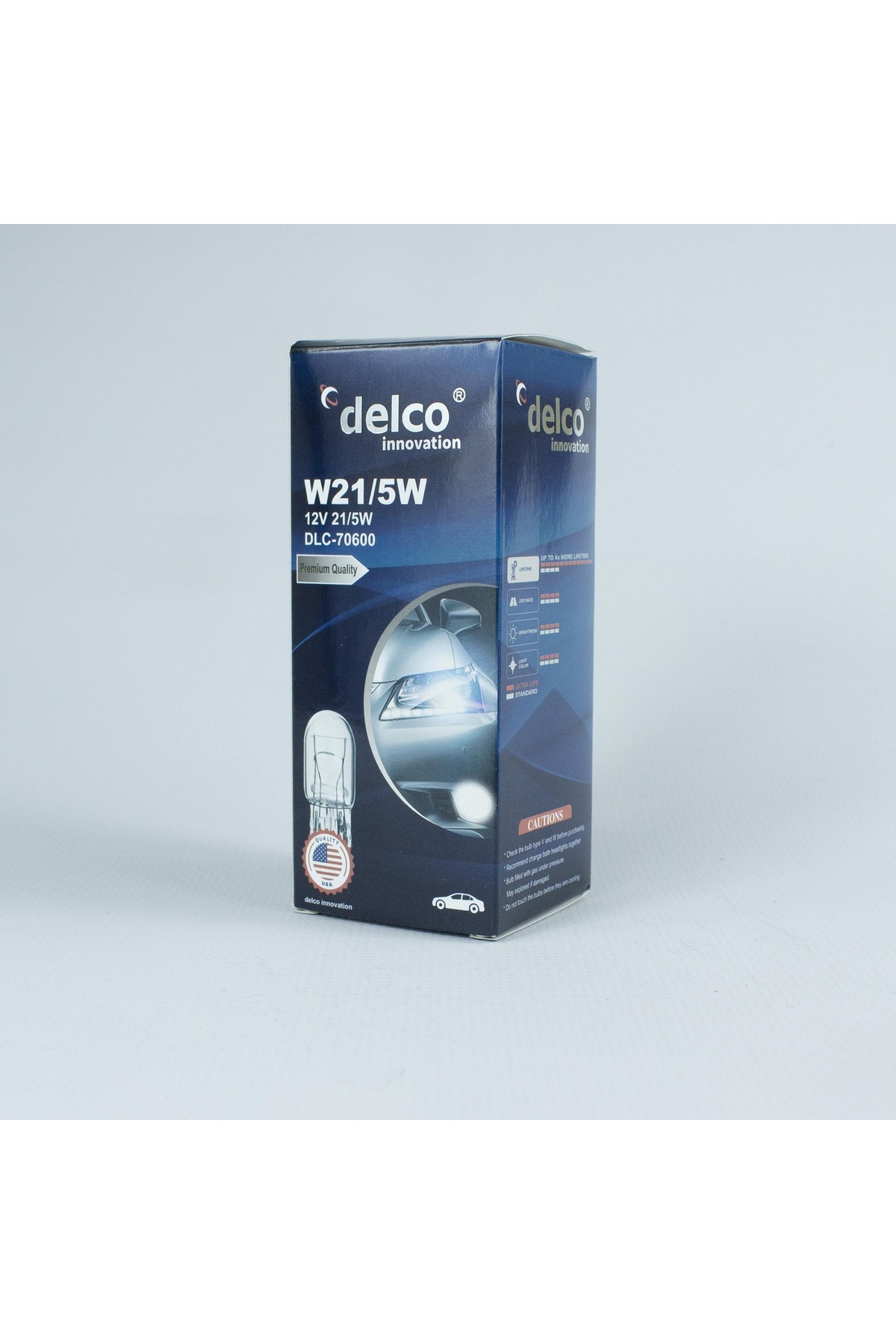 Crn Delco U.S.A T20 Çift Duy W21/5W Halogen Ampul 12 Volt 10 Adet