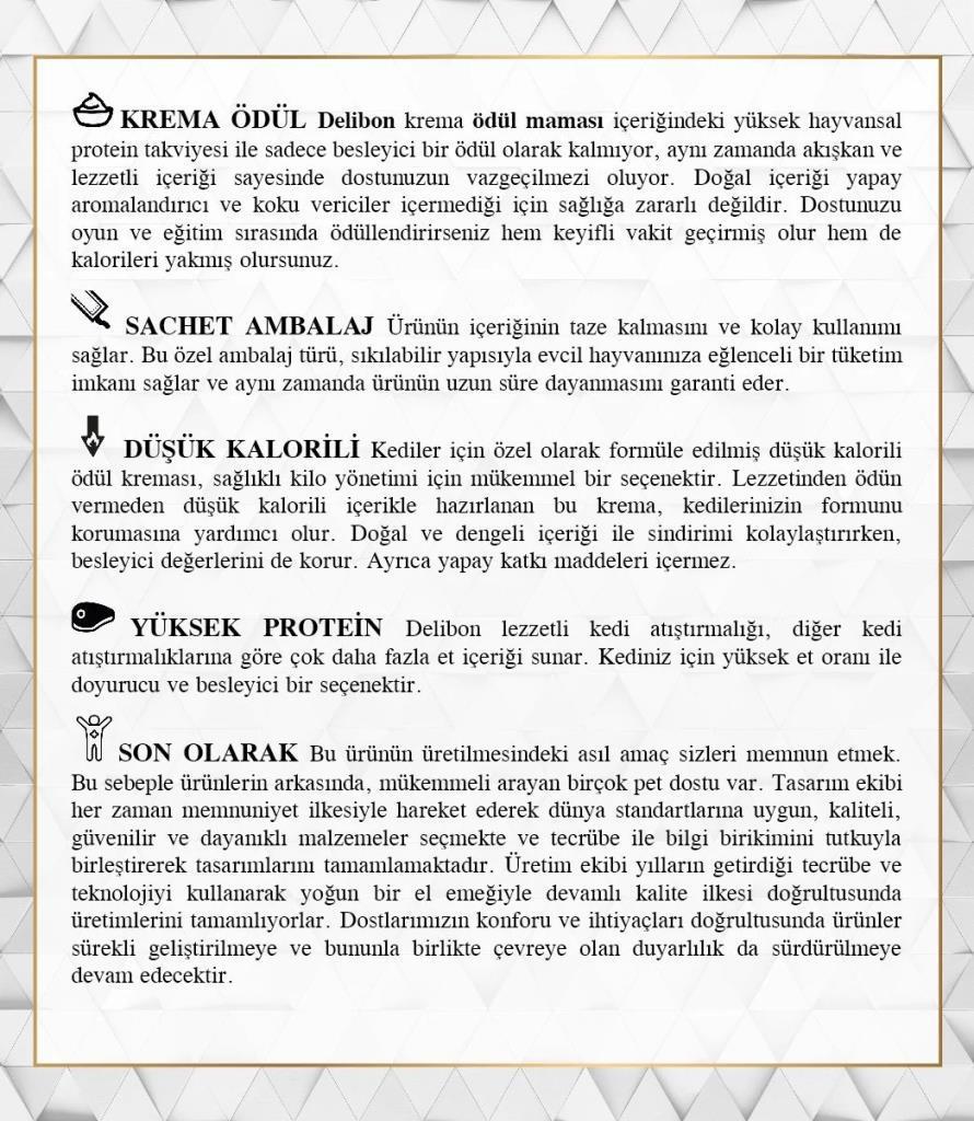 Delibon  Creamy Ödül Maması Ton Balıklı 15Gr 1 Tane