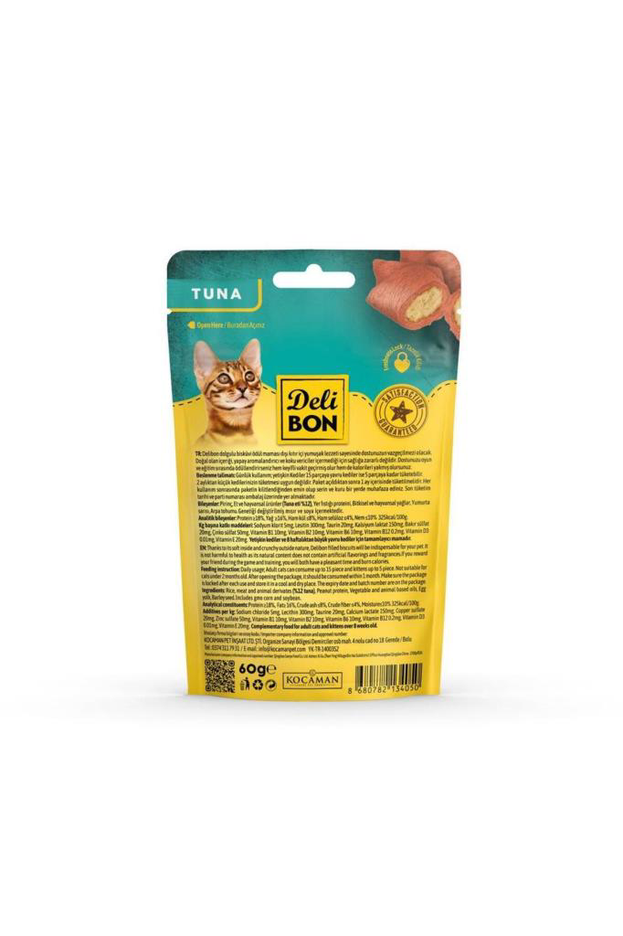 Delibon  Cruncy İçi Dolgulu Ödül Bisküvisi Tunalı 60Gr